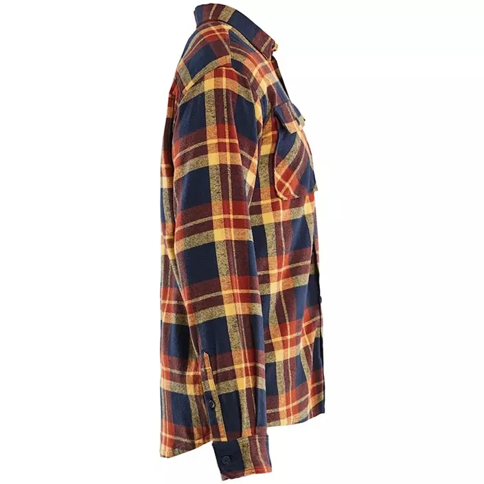 Blåkläder Striker flanellskjorta, Bränt röd/Mörk marin, large image number 2