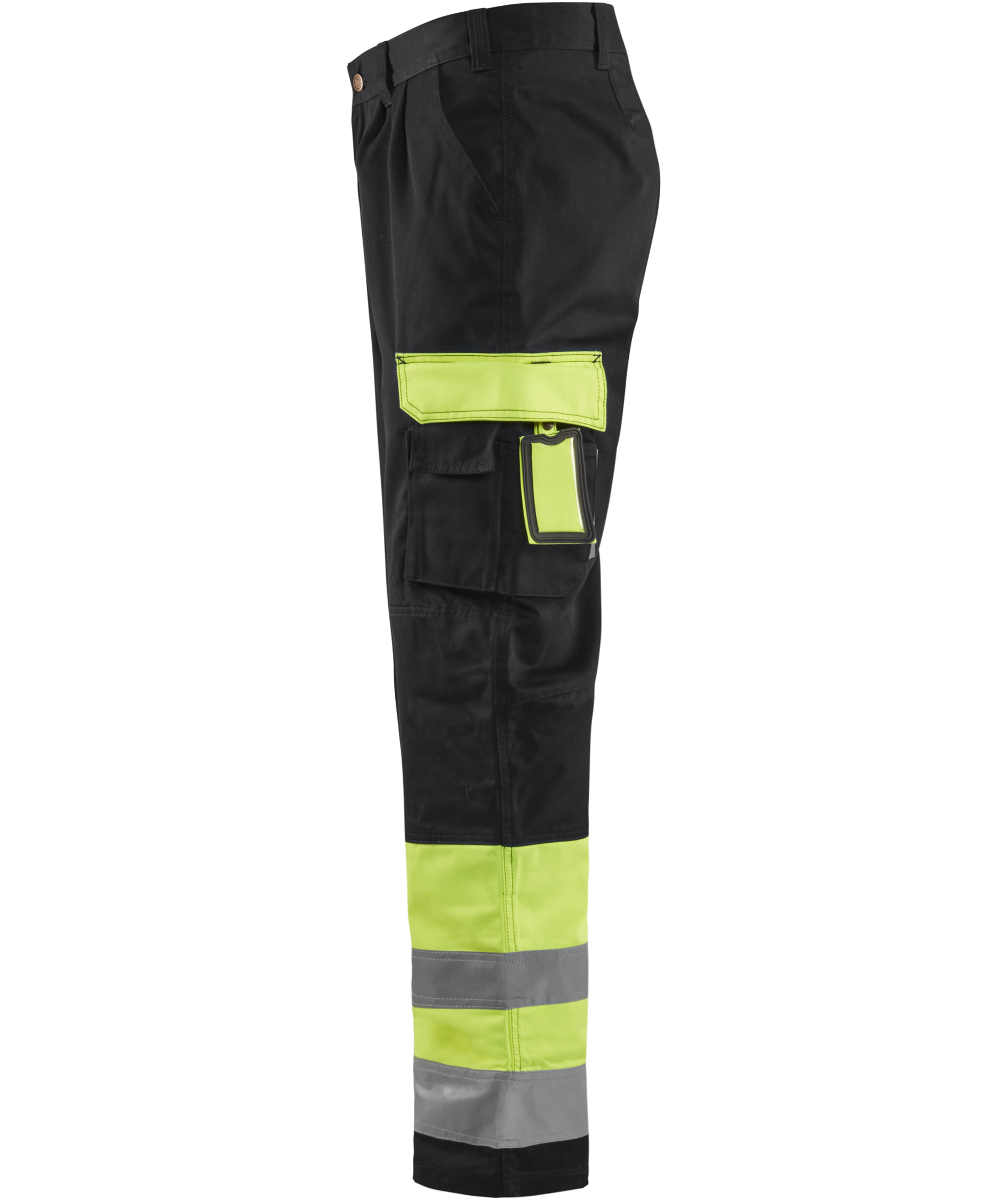 Bl&aring;kl&auml;der arbetsbyxa 1584, Varsel Gul/Svart, large image number 3