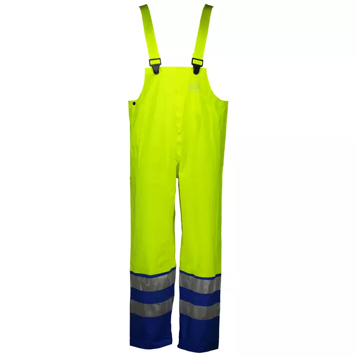 Abeko Atec rain bib and brace trousers, Hi-Vis Yellow/Royal Blue, large image number 0