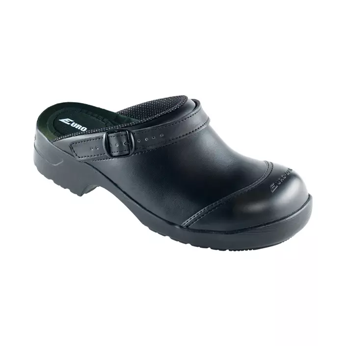 Euro-Dan Flex safety clogs with heel strap SB, Black, large image number 0