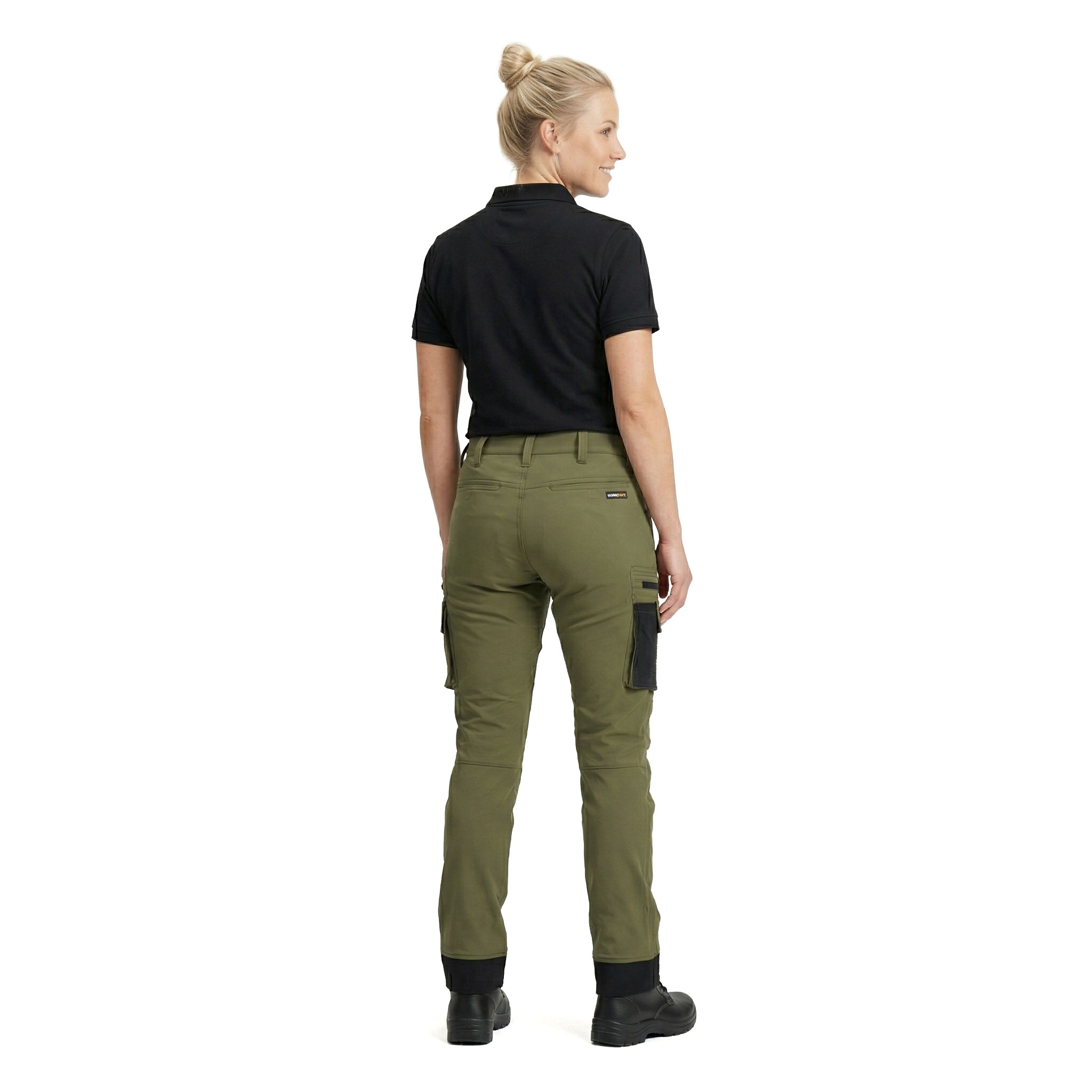 Worksafe dame servicebukser full stretch, Olive green, large image number 3