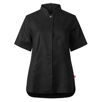 Segers 1024 slim fit short-sleeved women's chefs shirt, Black