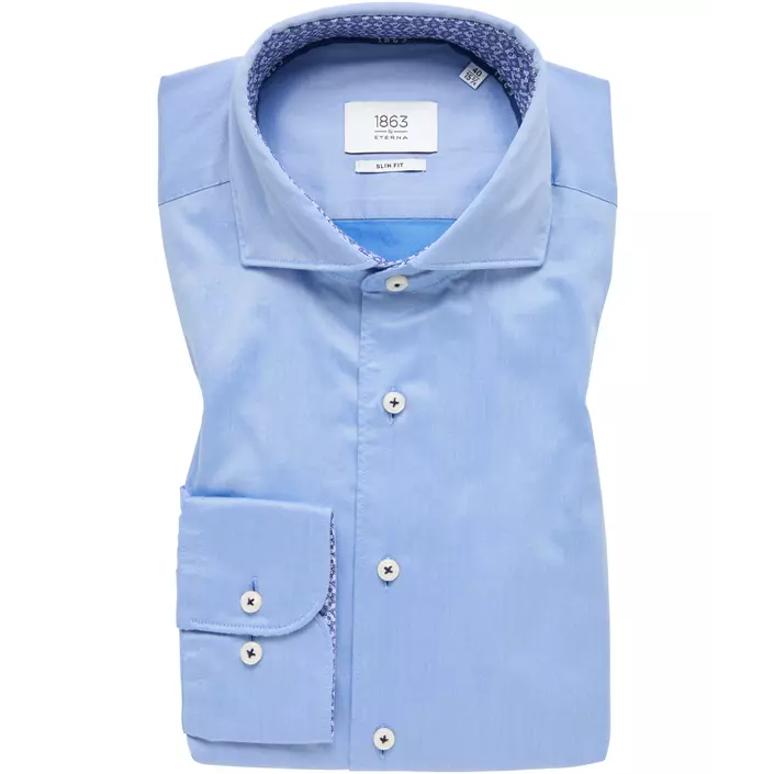Eterna Soft Tailoring Slim fit Hemd, Medium Blue, large image number 4
