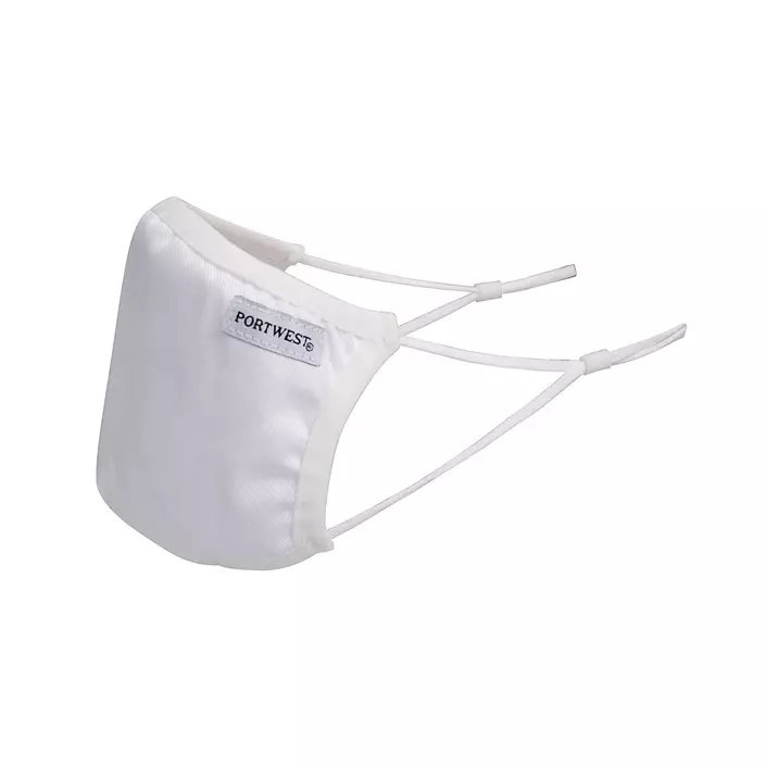 Portwest CV33 3-layer reusable face mask, White, White, large image number 2