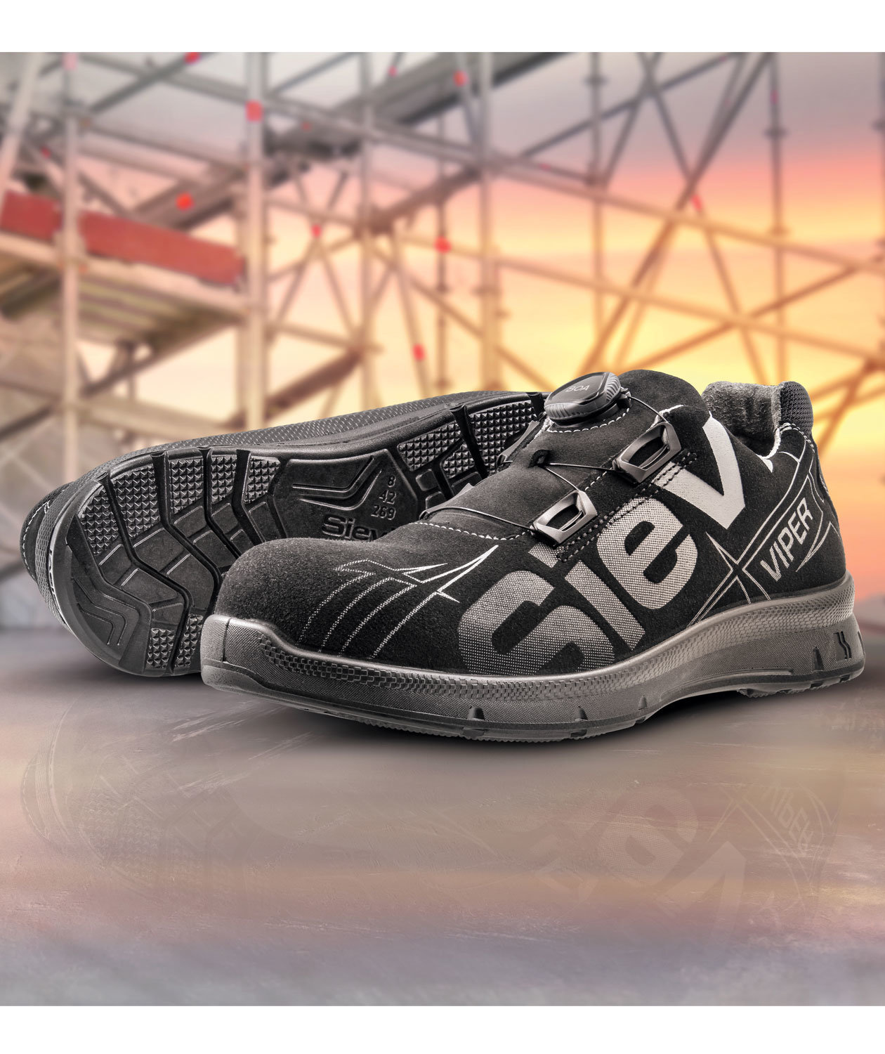 Sievi Viper 3 Roller skyddsskor S3 dam, Svart