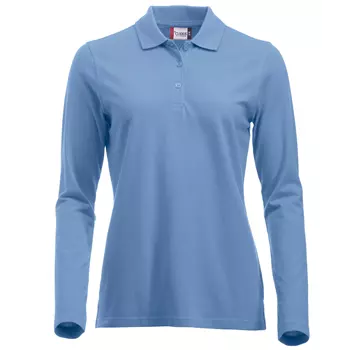 Clique Classic Marion long-sleeved women's polo shirt, Light Blue