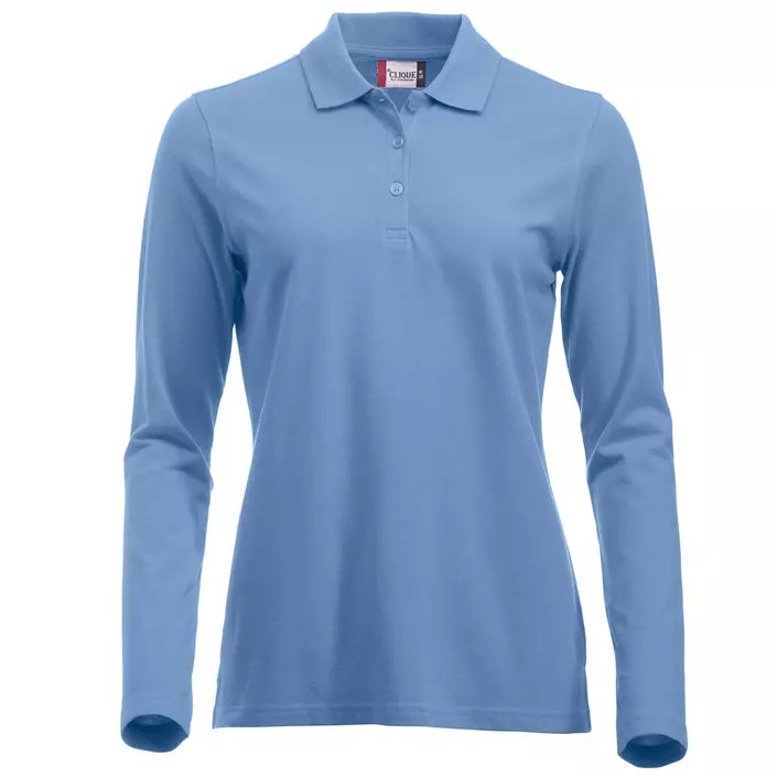 Clique Classic Marion long-sleeved women's polo shirt, Light Blue, large image number 0