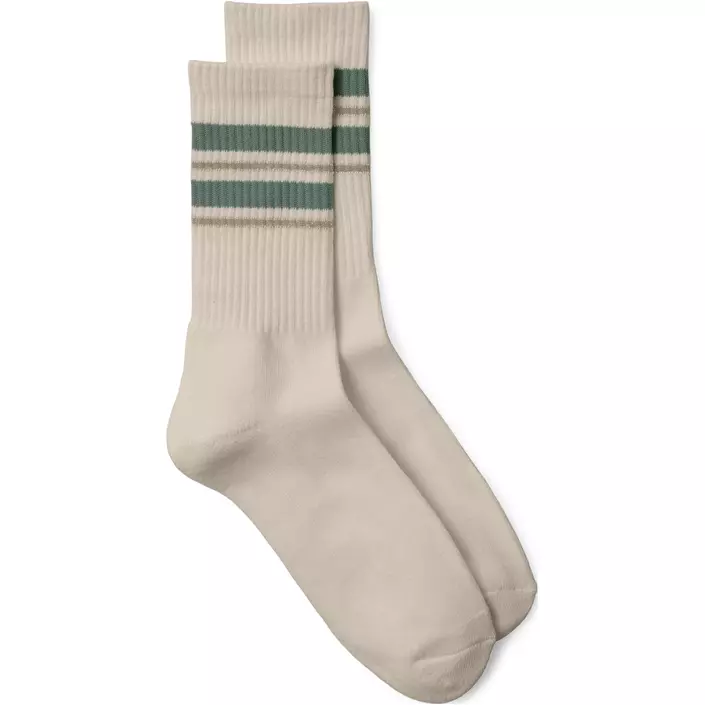 Vero Moda VMMEL DETAIL dame tennisstrømper, Oatmeal Stripe Laurel Wreath, Oatmeal Stripe Laurel Wreath, large image number 0