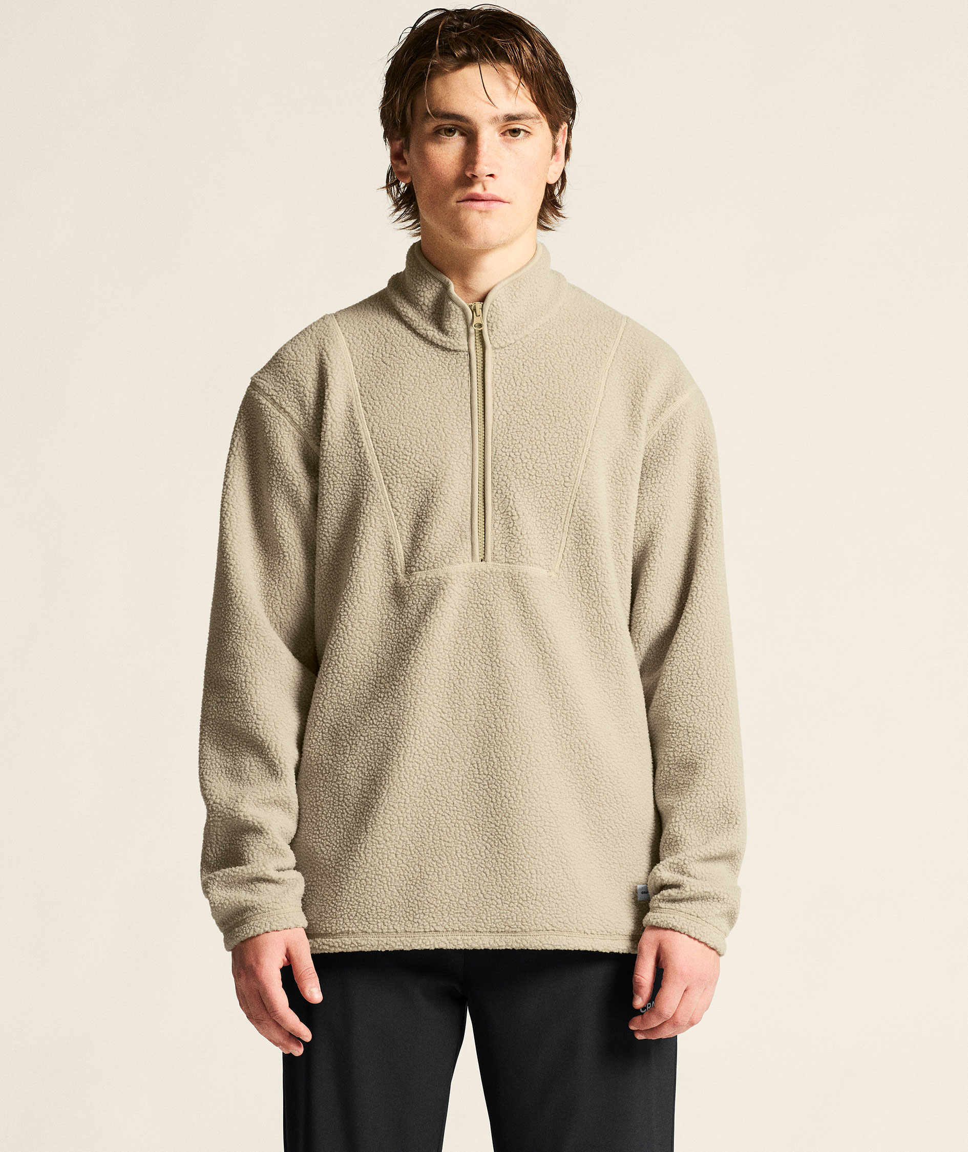 Craft Join half zip pile fleece pullover, Hay, large image number 1