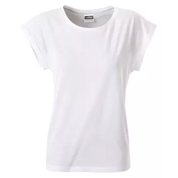 James & Nicholson Basic dame T-shirt, Hvid