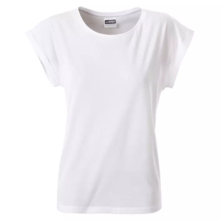 James & Nicholson Basic dame T-shirt, Hvid, large image number 0