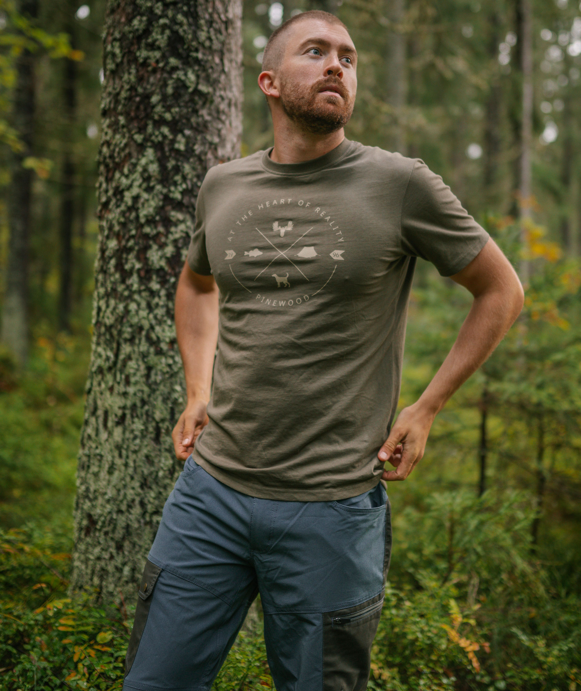 Pinewood Finnveden Trail T-shirt, Olivengr&oslash;n, large image number 4