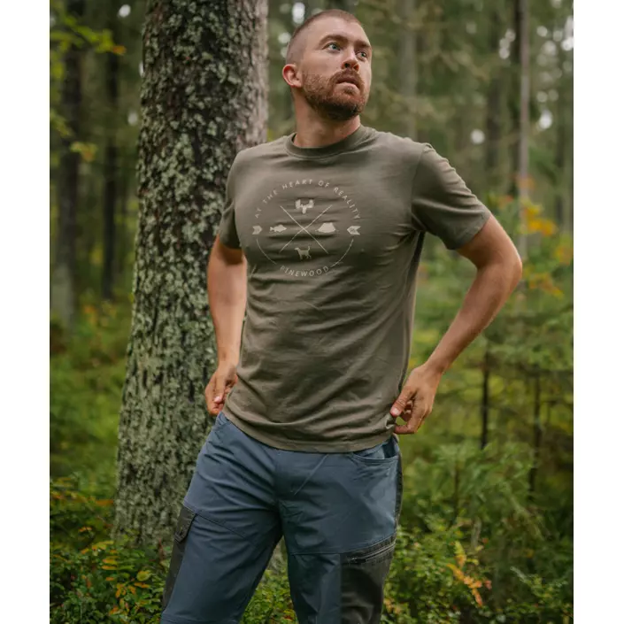 Pinewood Finnveden Trail T-shirt, Olivengrøn, large image number 4
