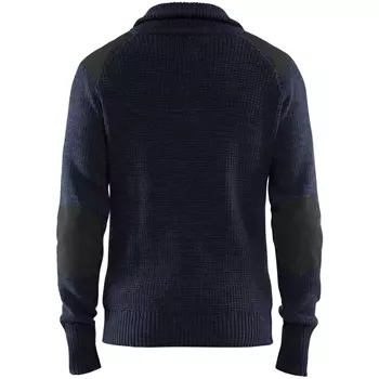 Blåkläder ull genser, Mørk Marine/Mørk Grå