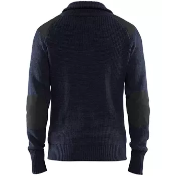 Blåkläder wool sweater, Dark Marine/Dark Grey
