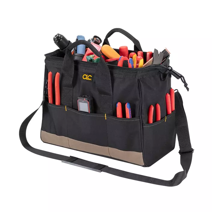 CLC Work Gear 1165 BigMouth® medium tool bag, Black/Brown, Black/Brown, large image number 3