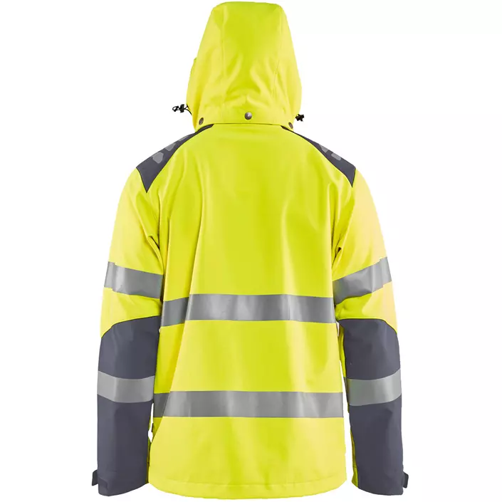Blåkläder softshell jacket, Hi-vis Yellow/Grey, large image number 2