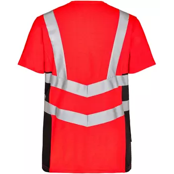 Engel Safety T-shirt, Hi-vis Rot/Schwarz