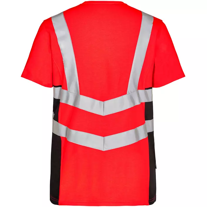 Engel Safety T-shirt, Hi-vis Rød/Svart, large image number 1