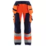 Blåkläder women's work trousers, Hi-vis Orange/Marine
