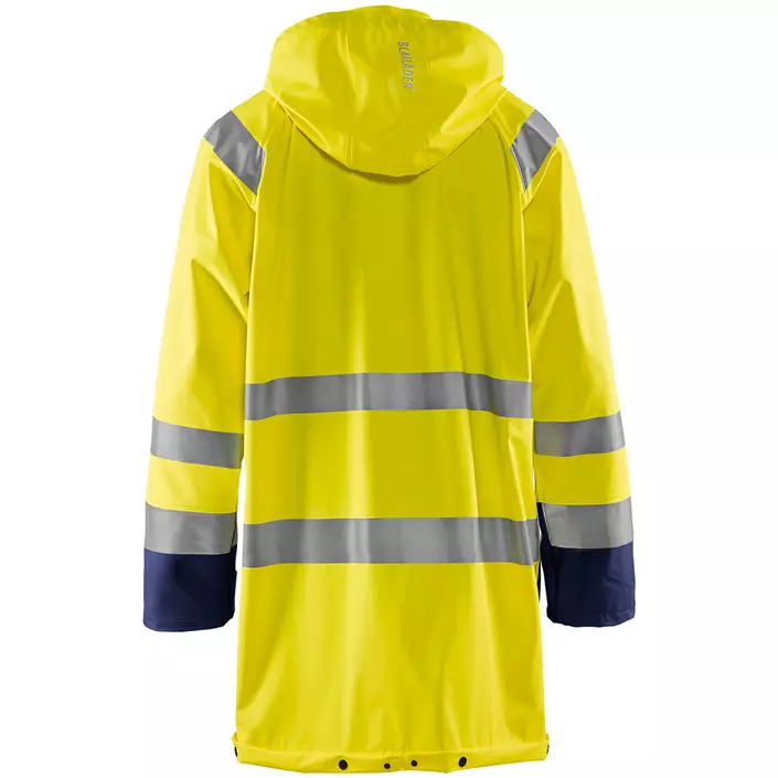 Blåkläder raincoat, Hi-vis Yellow/Marine, large image number 1