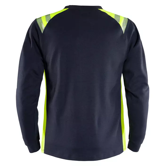 Fristads Flamestat langärmliges Damen T-Shirt 7358 TFL, Marine/Hi-Vis gelb, large image number 1