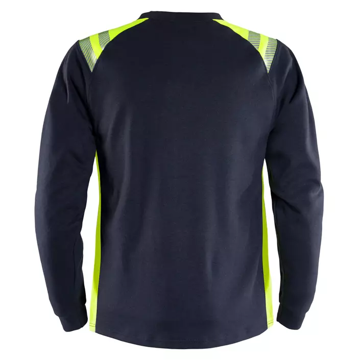 Fristads Flamestat langärmliges Damen T-Shirt 7358 TFL, Marine/Hi-Vis gelb, large image number 1