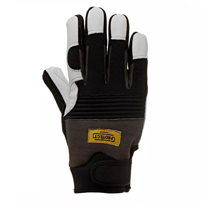 Kramp winter gloves made of goatskin / spandex, Black/White, large image number 0