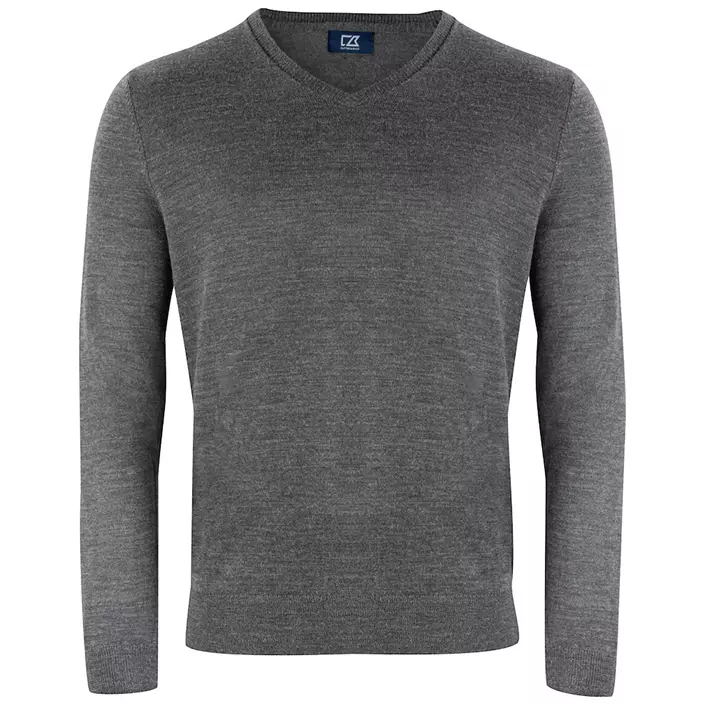 Cutter & Buck Vernon strik sweater med merinould, Anthracite melange, large image number 0
