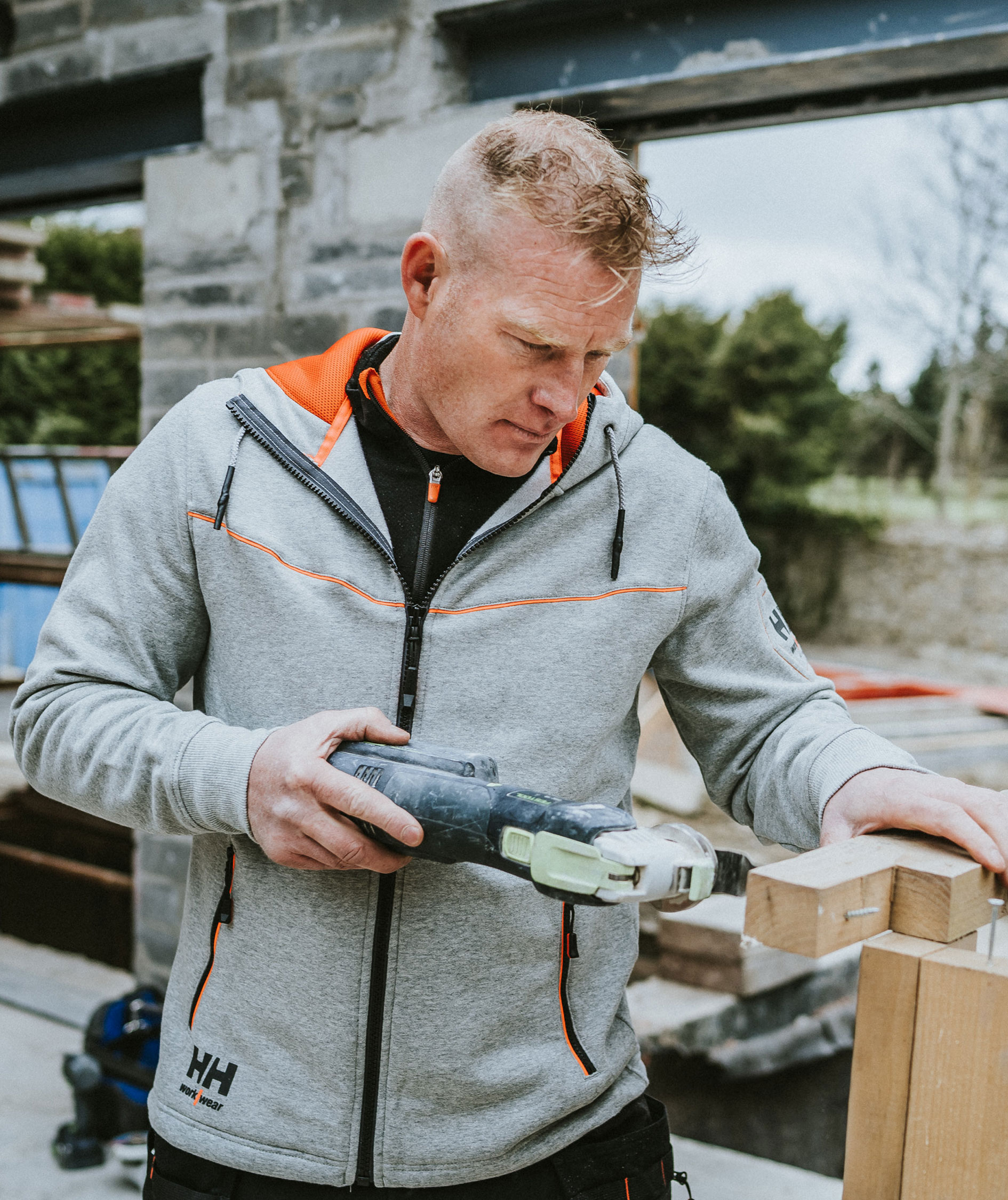 Helly Hansen Chelsea Evo. hoodie, Grey Melange, large image number 4