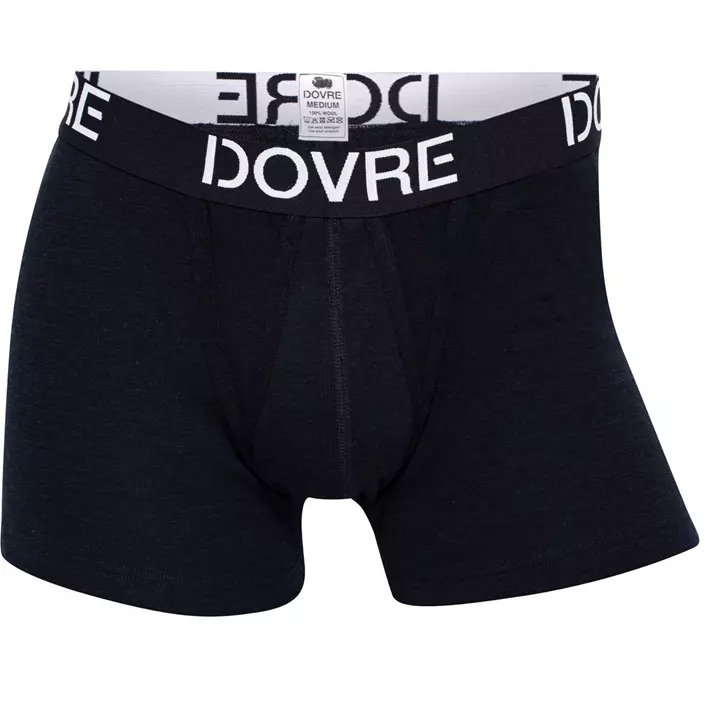 Dovre boxershorts with merino wool, Black, large image number 0