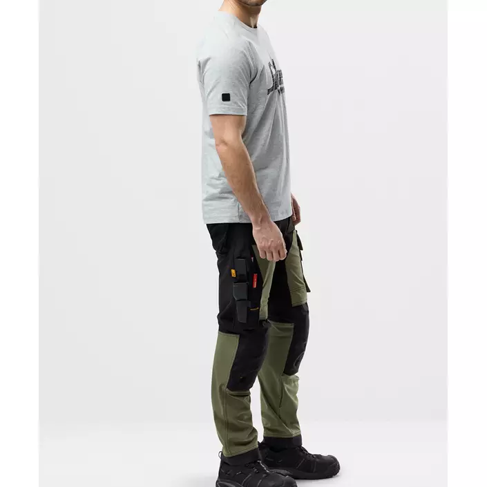 Snickers AllroundWork arbetsbyxa 6375 full stretch, Khaki Green/Black, large image number 4