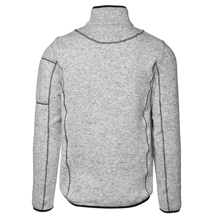 ID Strikfleece Cardigan, Gråmelerad, large image number 2