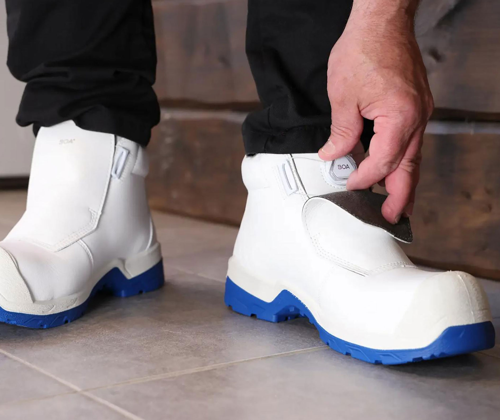 Jalas 1410 clean sikkerhedssko S2, Hvid/Bl&aring;, large image number 4