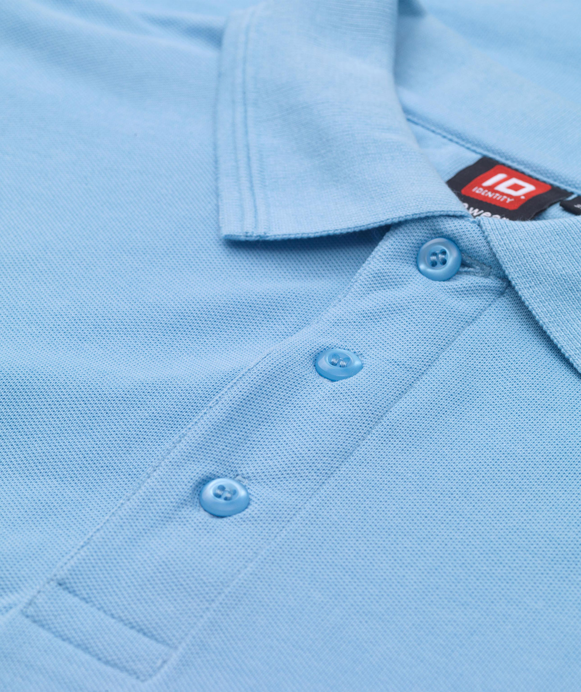 ID PRO Wear Polo T-skjorte, Lys Bl&aring;, large image number 3