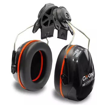 OX-ON H1 Comfort høreværn til hjelmmontering, Sort/Rød