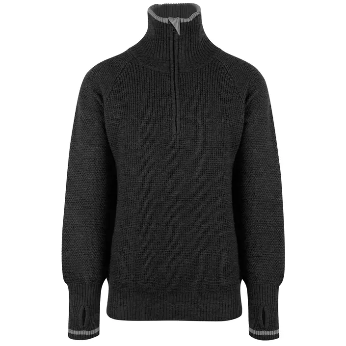 YOU Besseggen sweater med merinould, Sortmeleret, large image number 0