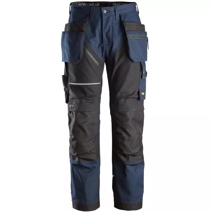 Snickers RuffWork Canvas+ craftsman trousers 6214, Navy/Black, large image number 0