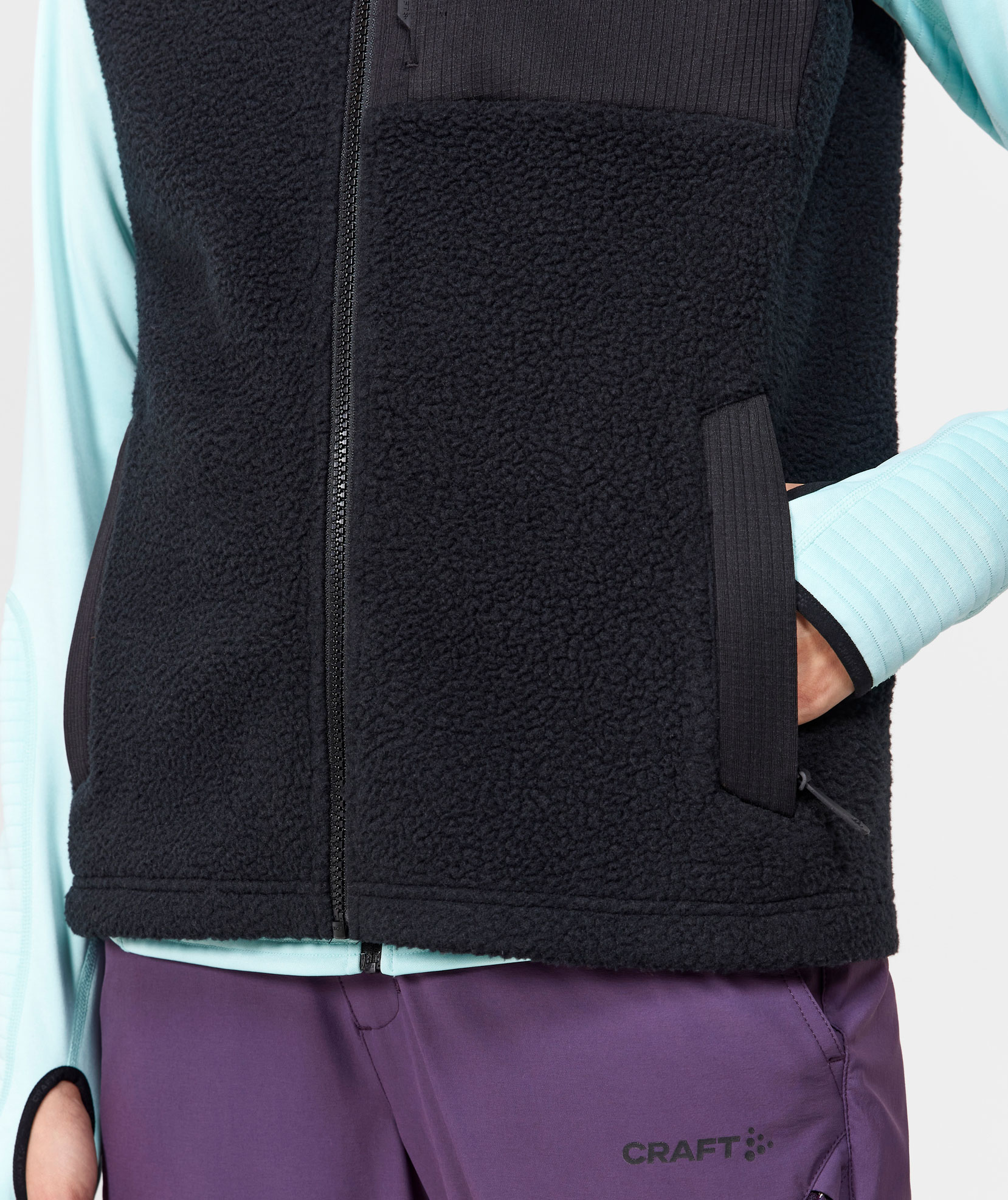 Craft ADV Explore women's fibre pile vest, Black, large image number 5
