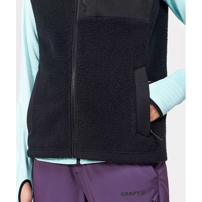 Craft ADV Explore women's fibre pile vest, Black, large image number 5