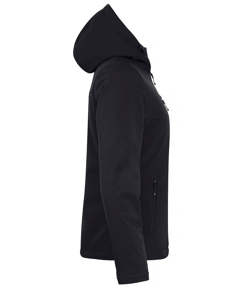 Clique fodrad softshelljacka dam, Svart, large image number 3