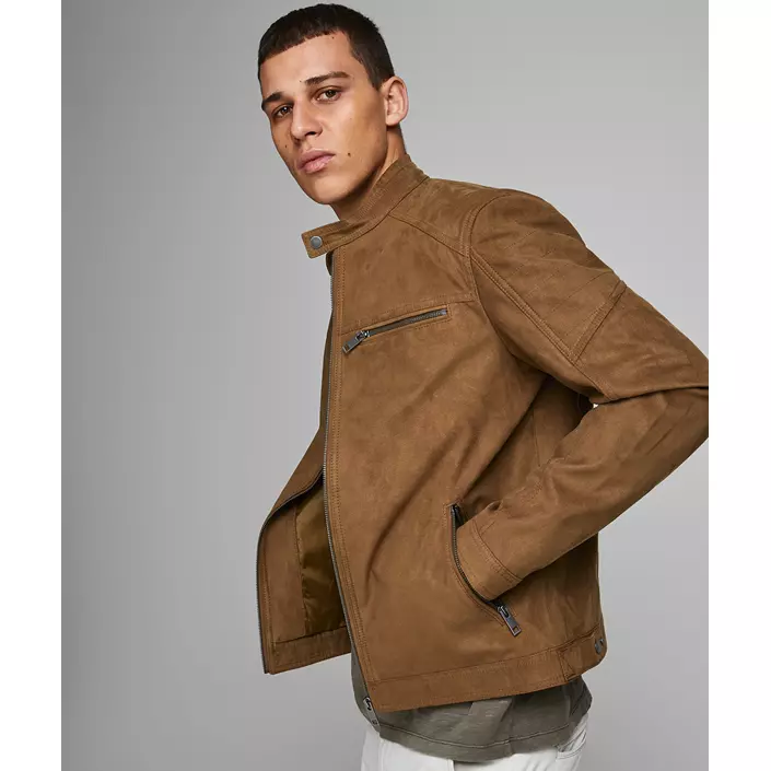 Jack & Jones JJEROCKY Wildlederimitat Jacke, Cognac, large image number 7