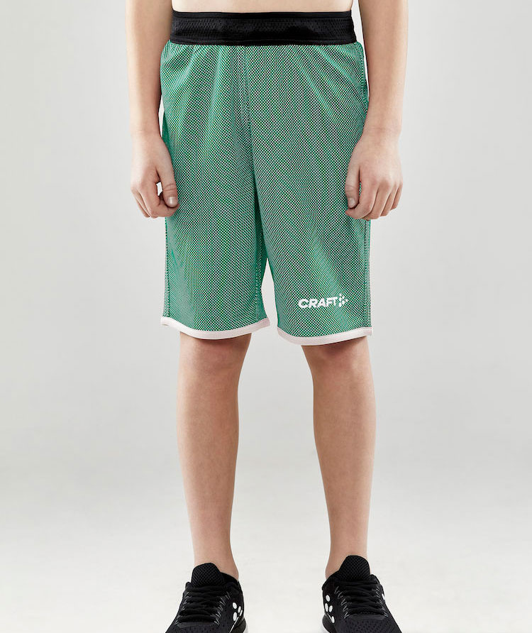Craft Progress reversible shorts for kids, Team green/white