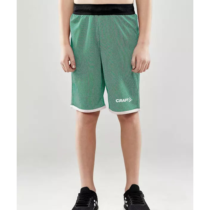 Craft Progress reversible shorts for kids, Team green/white, large image number 1