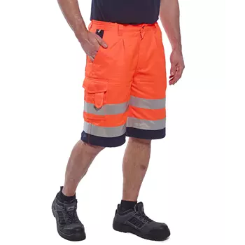 Portwest work shorts, Hi-vis Orange/Marine