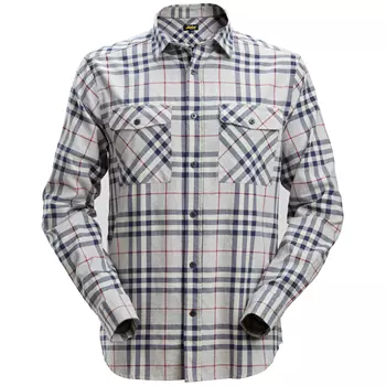 Snickers AllroundWork flannel lumberjack shirt, Grey/Red