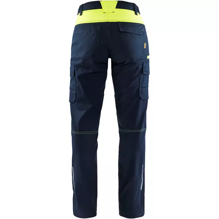Blåkläder dame servicebukse, Mørk Marine/Hi-Vis Gul, large image number 2