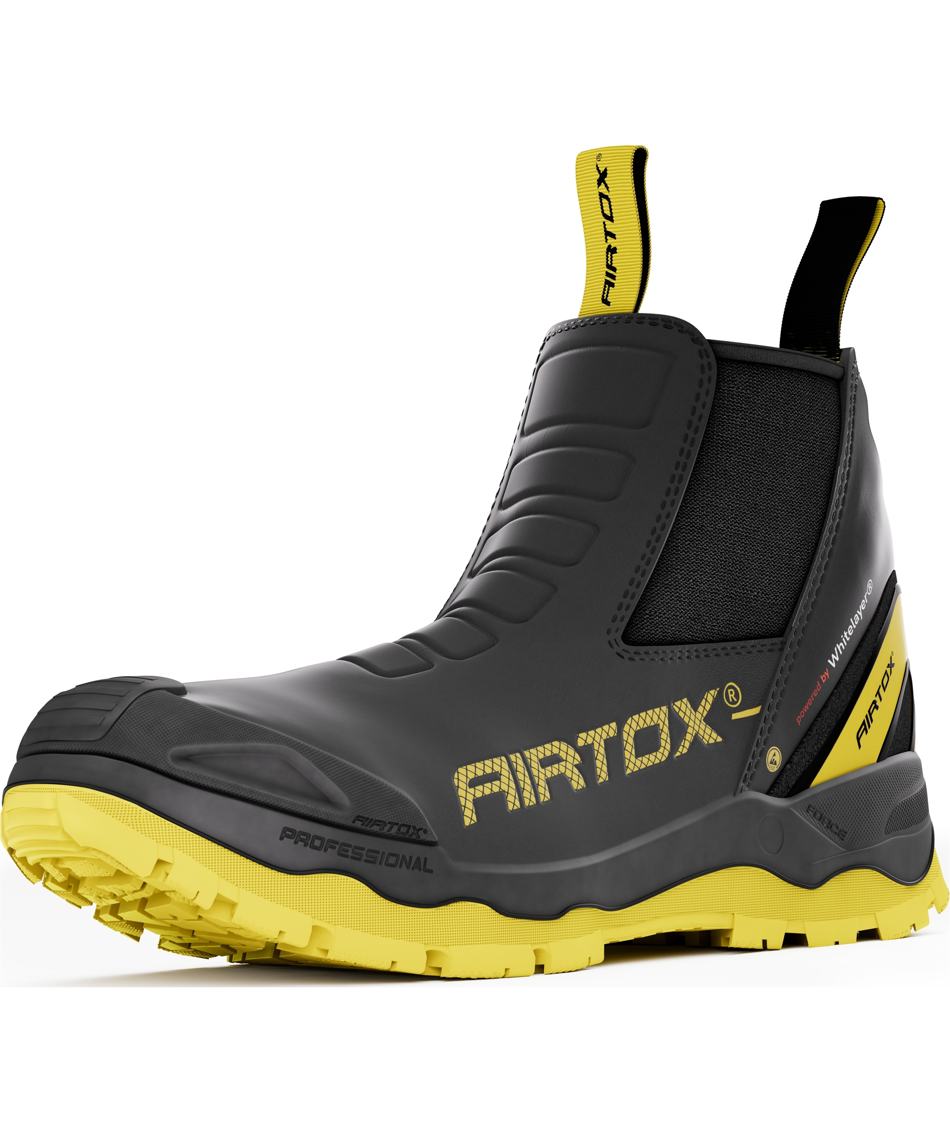 Airtox GLC-R sikkerhedsst&oslash;vletter S3S, Sort/Gul, large image number 2