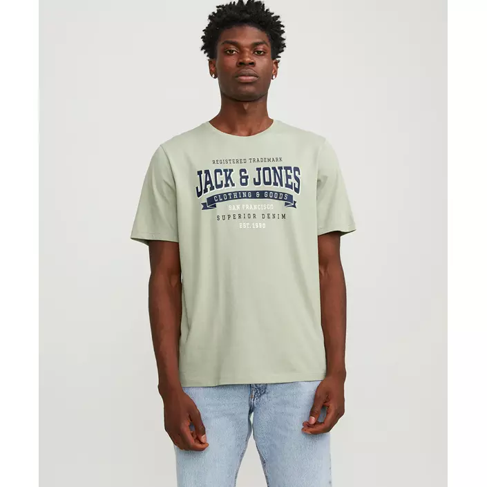 Jack & Jones JJELOGO T-skjorte, Desert Sage, large image number 1