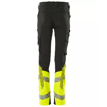 Mascot Accelerate Safe work trousers for kids, Black/Hi-Vis Yellow